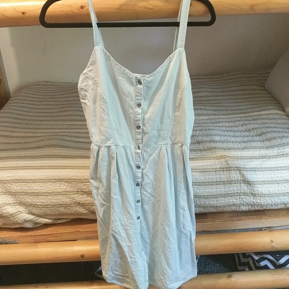 Light blue button down dress